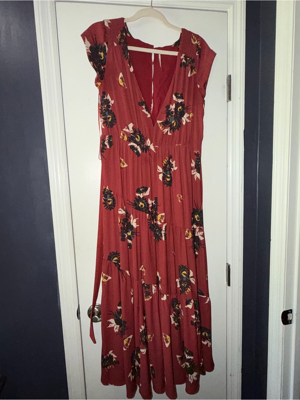 Free People Rust Floral Maxi Dress